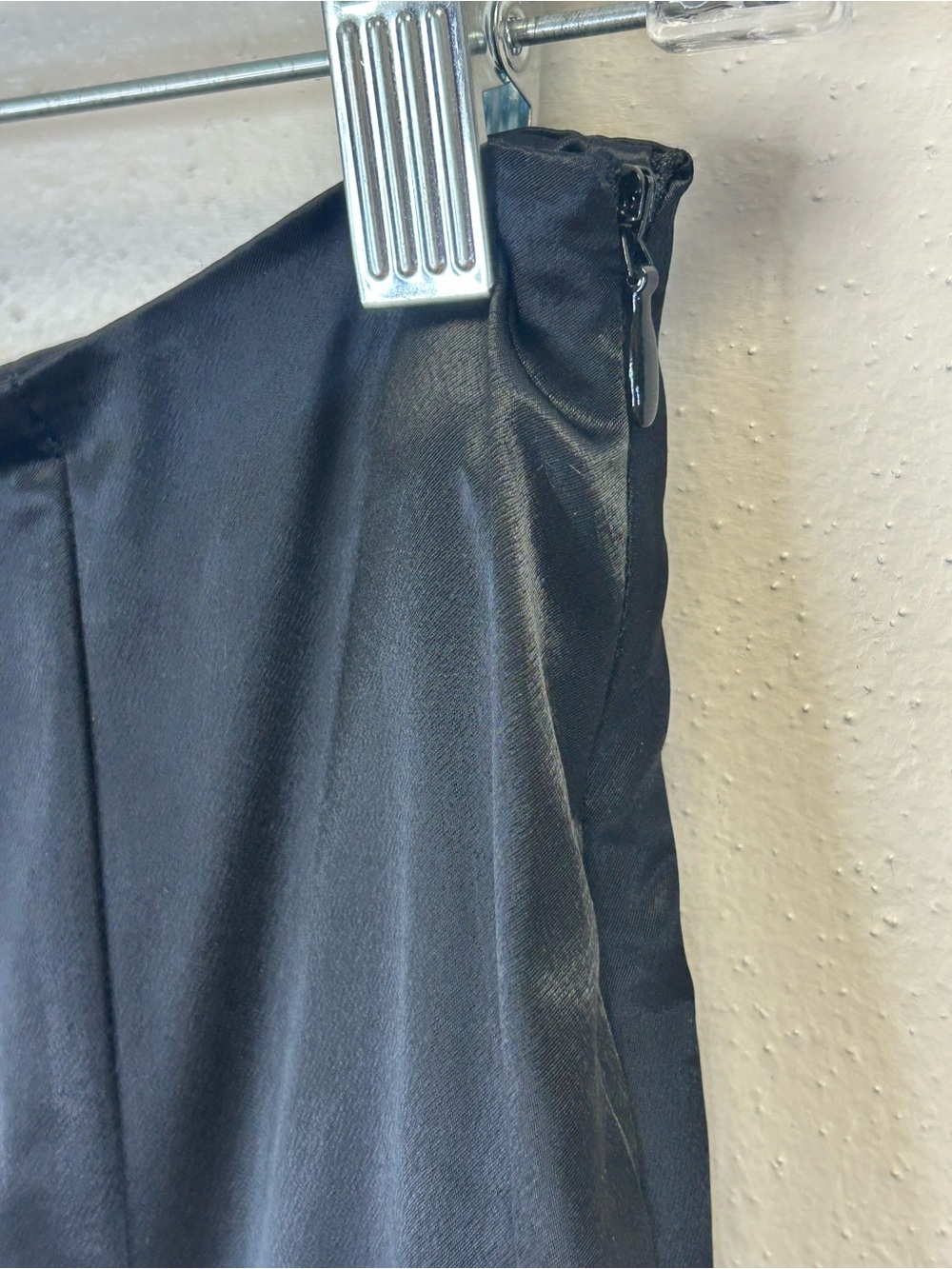 Goth Black Satin Maxi Skirt Elegant Size 2 Vampire Witchy Event Party Whimsigoth - Picture 8 of 12